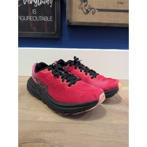 Hoka One One Rincon 3 Women’s 8.5  Pink Black Strawberry Raspberry EUC